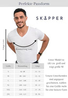 1 x RAW Customer Returns SKIPPER Men s T-Shirt Pack of 3 V-Neck Business Undershirt Made of Cotton - Short Sleeve Undershirt Men XL, White  - RRP €33.95