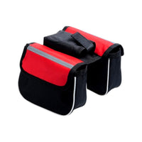 1 x Brand New LIZHOUMIL - Borsa impermeabile per manubrio anteriore della bicicletta, con cinghia, per riporre il telefono contanti, strumento di riparazione, mountain bike, bici da strada, colore rosso - RRP €34.8