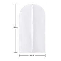 1 x Brand New LATRAT 6 Piece Garment Protective Cover with Semi-Transparent Zipper for Costume Coat, 60 x 100 cm, White - RRP €20.4