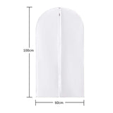 1 x Brand New LATRAT 6 Piece Garment Protective Cover with Semi-Transparent Zipper for Costume Coat, 60 x 100 cm, White - RRP €20.4