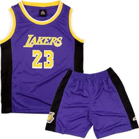 1 x RAW Customer Returns Basketball jersey children 2 pieces, basketball children jersey, basketball children jersey and shorts, sleeveless basketball jersey, fashion jersey basketball children, basketball jersey set purple - RRP €24.07