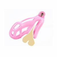 1 x RAW Customer Returns QgLust Ventilation Penis Cage Chastity Belt Set with 4 Cock Rings Small Chastity Chastity Cage Man Bondage Extreme for Men Chastity Penis Cage Pink S  - RRP €36.79