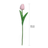 1 x Brand New huaao Artificial Tulip Bouquet Latex Fake Flower Real Touch Tulips Wedding Party Room Decoration, Pink 12pcs - RRP €22.8