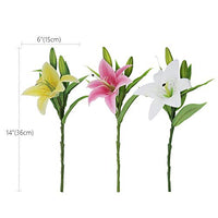 1 x RAW Customer Returns Olrla 60cm Long Artificial Lily 8 Blooming Flower Heads 4 Buds 3D Printing Artificial Tiger Lilies Flowers for Wedding Home Hotel Office Decoration Gradient Champagne  - RRP €17.46