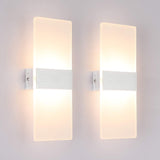 1 x RAW Customer Returns Klighten Pack of 2 Wall Lights LED Indoor 12W Wall Lamp Acrylic Wall Lighting Modern for Living Room Staircase Bedroom Hallway Corridor Warm White 3000K - RRP €37.38