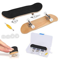 1 x RAW Customer Returns Tnfeeon Fingerboard Finger Skateboards, Mini Fingerboard, Professional Finger Skateboard Maple Wood DIY Assembly Skate White  - RRP €9.8