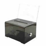 6 x RAW Customer Returns WANLIAN Acrylic Donation Box, Ballot Box, Recommended Box, Transparent Storage Box 6.25 x 4.5 x 4 Black  - RRP €122.04