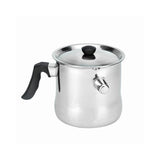 1 x RAW Customer Returns 1.5l milk pot with lid, cooking pot with whistle, double-walled with Bakelite handle, water bath melting pot, simmering pot, pudding pot made of stainless steel, - RRP €25.2