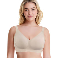 1 x Brand New SHEKINI Non-wired bra, seamless push-up bustier, soft bralette, V-neck, large breasts, sleep bra, women s underwear - RRP €27.6