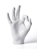 1 x Brand New NENBOLEC Modern Sculpture Figures Finger Decor Gift Hand Statue Arts Living Room Art Polyresin Ornament White 28cm - RRP €79.99