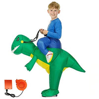 1 x RAW Customer Returns AirSuit Inflatable Dinosaur Costume for Children Size 90 to 120cm Raptor Costume Made of very durable polyester - Comfortable to wear Includes inflation system OriginalCup  - RRP €30.24