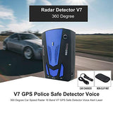 1 x RAW Customer Returns Baceyong Car 16 Band V7 Radar Detector, 360 Anti Police GPS Camera, Laser Radar Vehicle Detector Security Voice Alert, Anti Radar Laser Detector Hazard Warning Voice Alerts and Digital Display - RRP €34.09