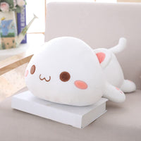 1 x RAW Customer Returns Voarge Plush Toy Fluffy Stuffed Toy Kawaii Cat 50 cm Plush Cushion Stuffed Animal Cushion Plush Toy Children s Toy Gift Filled White - RRP €20.16