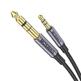 2 x RAW Customer Returns MOSWAG 6.35mm to 3.5mm Headphone Cable, 1 4 to 1 8 Headphone Adapter TRS Stereo Audio Alloy Housing and Nylon Braid Compatible with Guitar, Piano, Amplifier, Mixer - RRP €39.98