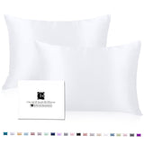 1 x RAW Customer Returns Set of 2 silk pillowcases 40x60, Ravmix silk pillowcases, for hair and skin, with hidden zipper, both sides silk, mulberry silk pillowcases 40x60, 2 pieces, white - RRP €37.3