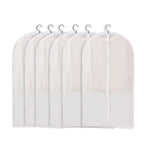 7 x Brand New KOMUNJ 6 Pack Transparent Thickened Washable Dust Bag with Zipper Transparent Garment Bags for Suits, Dresses, Coats, Jackets, Shirts, 60 x 100cm - RRP €98.98