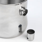 1 x RAW Customer Returns 1.5l milk pot with lid, cooking pot with whistle, double-walled with Bakelite handle, water bath melting pot, simmering pot, pudding pot made of stainless steel, - RRP €25.2