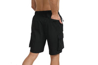 1 x RAW Customer Returns Tansozer Shorts Men Summer Quick-drying Hiking Pants Short Stretch Cargo Bermuda Sports Pants Outdoor Trekking Hiking Shorts with 5 Pockets Black 2XL - RRP €33.2