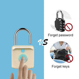 1 x RAW Customer Returns Fingerprint Padlock, eLinkSmart Small Padlock Biometrics Keyless Lock for Locker Gym School Cabinets Suitcase Toolbox Suitcase Gold  - RRP €21.8