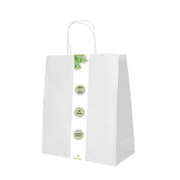 1 x RAW Customer Returns DeinPack 25 x paper bags 28 x 22 x 10 cm white environmentally friendly paper carrier bags large I paper bags gift bags paper carrier bags biodegradable, compostable - RRP €15.99