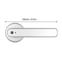 1 x RAW Customer Returns Smart Door Handle, Fingerprint Door Lock, Single Row Electronic Password, Room Door, Intelligent Fingerprint Identification Lock for Home, Biometrics Silver  - RRP €79.82