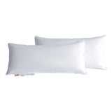 1 x RAW Customer Returns Homyrium down pillow 40x80 set of 2 pillows 40x80 down set of 2 feather pillows three-chamber pillow FILLING outside 90 down 10 feathers inside 100 feathers, 100 cotton cover 800g, pack of 2  - RRP €87.99