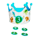 14 x Brand New Birthday crown children, birthday crown girls, birthday crown fabric, crown birthday for girls boys with interchangeable numbers from 1-5 - RRP €125.86