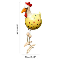 1 x RAW Customer Returns TYXSHIYE ceramic chicken garden decoration, garden decoration chicken decoration, handmade garden statue decorative hen chicken, garden stake figure terrace weatherproof, resin statue farm balcony living room- RRP €18.99