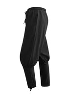 1 x RAW Customer Returns Halloween Costume Men s Medieval Pirate Costume Pants Lace-up Trousers Renaissance Steampunk Casual Pants Vampire Cosplay Carnival Mardi Gras Costume Black, 3XL  - RRP €25.2