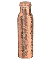 3 x RAW Customer Returns 900ml Copper Water Bottle, Leakproof Design, Ayurveda, Health Benefits and Healing Copper Vessel for Sports Home Office Hotel and a Gift Bottle Hammered Copper Water Bottle - RRP €72.6