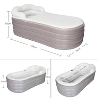 1 x RAW Customer Returns Inflatable Foldable Bathtub for Adults The Shower 168x76x68cm Bathtub Foldable for Ice Bath Freestanding Bathtub for Adults Hot Spa with Pump - RRP €149.99