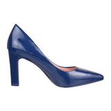 1 x RAW Customer Returns Elara Damen Pumps High Heels Absatz Vintage Chunkyrayan B0-115 Blue-37 - RRP €36.42