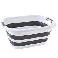 1 x RAW Customer Returns PERPETUAL Folding Laundry Basket 26L Clean Dirty Clothes Basket Waterproof Plastic Bucket Multifunctional Organizer Storage Box Outdoor Laundry Basin Dishes Bathtub Baby Dog - RRP €26.77