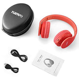 1 x RAW Customer Returns TUINYO Bluetooth Headphones Over Ear, Wireless Headphones with Microphone, HiFi Stereo, Foldable Lightweight Wireless Headset for TV PC Mobile Phone and Travel Work... Red ... - RRP €26.99