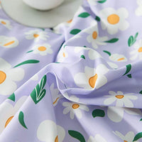 1 x Brand New ED-Lumos Bedding Set, 4 Piece, Duvet Cover, Pillowcase Polyester, Purple, with Flower, 150 x 200 cm - RRP €28.99