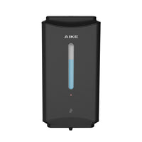 1 x RAW Customer Returns AIKE Commercial Wall Mount Automatic Liquid Soap Dispenser Stainless Steel Finish 1100ml Large Capacity Matte Black - RRP €49.9