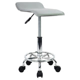 1 x RAW Customer Returns KKTONER Rolling Stool with Pedal Gray  - RRP €35.99