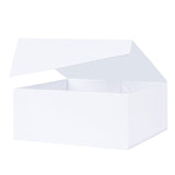 7 x Brand New komstuon Gift Box Large, 23 x 23 x 10.2cm Gift Box with Lid, Magnetic Gift Box for Weddings, Birthday Parties, Mother s Day, Father s Day, Valentine s Day Gloss White Embossing  - RRP €94.57