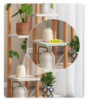 1 x RAW Customer Returns Bai You Mei Flower Stairs White Plant Stairs 7 Levels Flower Shelf Flower Bench Wooden Flower Stand Flower Stairs Garden Shelf Ladder Shelf Plant Shelf Complete White Plant Shelf Corner Indoor - RRP €69.0