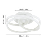 1 x RAW Customer Returns Goeco Ceiling Light Modern, 40W 4500LM LED Ceiling Light, White Creative 3-Ring Design Ceiling Lamps, 3000K Warm Light Acrylic Ceiling Lighting LED for Bedroom, Kitchen, Living Room, Dining Room, Hallway - RRP €37.98