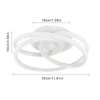 1 x RAW Customer Returns Goeco Ceiling Light Modern, 40W 4500LM LED Ceiling Light, White Creative 3-Ring Design Ceiling Lamps, 3000K Warm Light Acrylic Ceiling Lighting LED for Bedroom, Kitchen, Living Room, Dining Room, Hallway - RRP €38.3