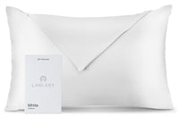 2 x RAW Customer Returns Larlary Silk Pillowcase 75 x 50 cm, 1 Item , 90 Silk, 10 Cotton, Protect Hair, Protect Skin, Promote Sleep White  - RRP €24.0