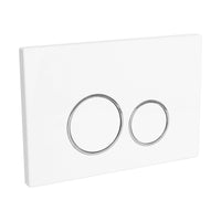 1 x RAW Customer Returns Gekufa actuator plate Compatible with GEBERIT cistern Sigma UP300, UP320, UP720, push plate for actuation from the front, 2-flush toilet flush pusher white  - RRP €44.36