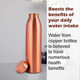 1 x RAW Customer Returns NORMAN JR Copper Water Bottle 1L - Gift Box Pack of 3, Simple, an Ayurvedic vessel made of pure copper - helps you drink more water with many health benefits - RRP €56.59