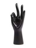 1 x Brand New HAUCOZE Hand Figure Sculpture Decorative Jewelry Gift Modern Statue Indoor Living Room Ceramic Art Home Decoration Jewelry Stand 25cm - RRP €26.11