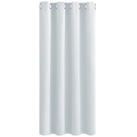 1 x RAW Customer Returns PONY DANCE 1 piece thermal curtain against cold and heat - H 180 x W 140 cm blackout curtain eyelets opaque curtains living room curtains with eyelets door curtain grey-white - RRP €26.45