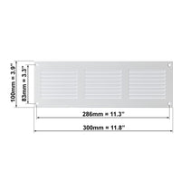 1 x RAW Customer Returns 300x100mm ventilation grille - white exhaust air grille with insect protection exhaust air supply air metal grille - RRP €10.64