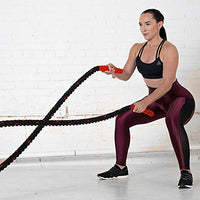 1 x RAW Customer Returns CCLIFE Battle Ropes Battle Rope 9m 12m 15m 38mm Fitness Sport Rope Training Rope Fitness Rope Sports Rope Battle Rope for Gym Muscle Building, Size 9m with red protective cover and holder - RRP €55.02