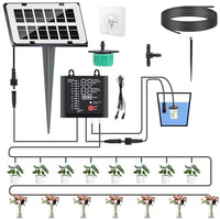 11 x Brand New Solar irrigation system, automatic irrigation system garden, 12 timer modes 15 m hose alarm function for garden, balcony plants, potted plants outdoors - RRP €163.57