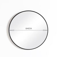 1 x RAW Customer Returns Adeerer Mirror Round Wall Mirror 40cm Black Bathroom Mirror for Hallway Living Room Bedroom - RRP €38.3